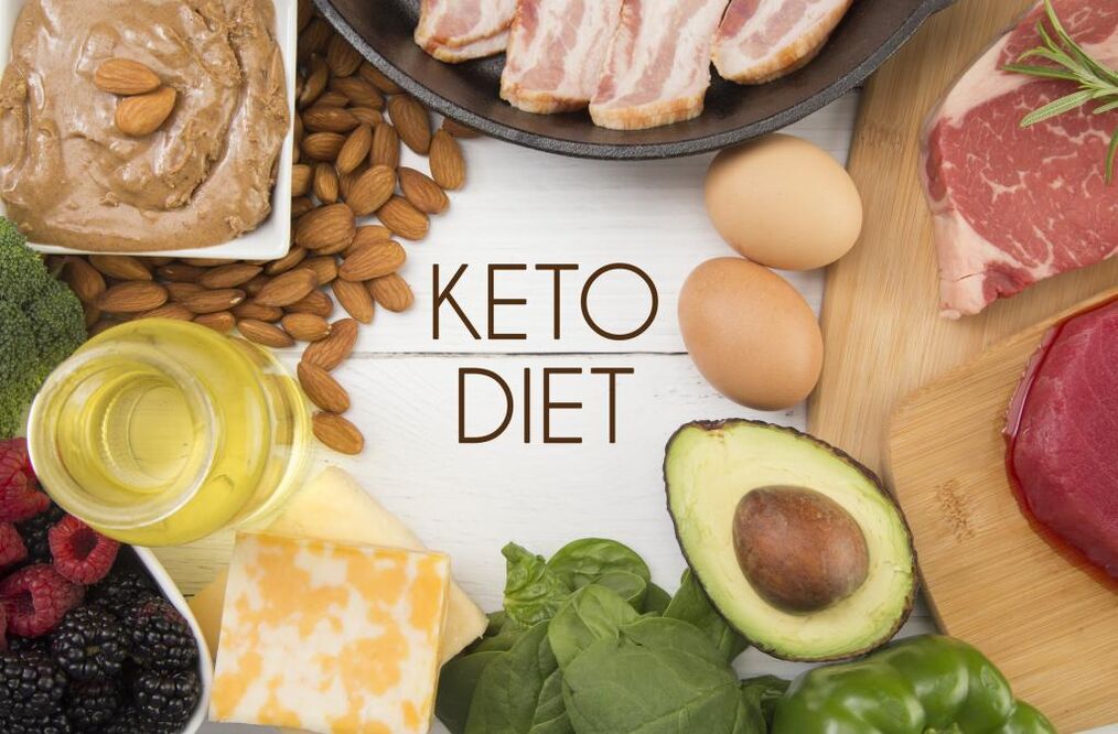 Productos para bajar de peso para la dieta Keto